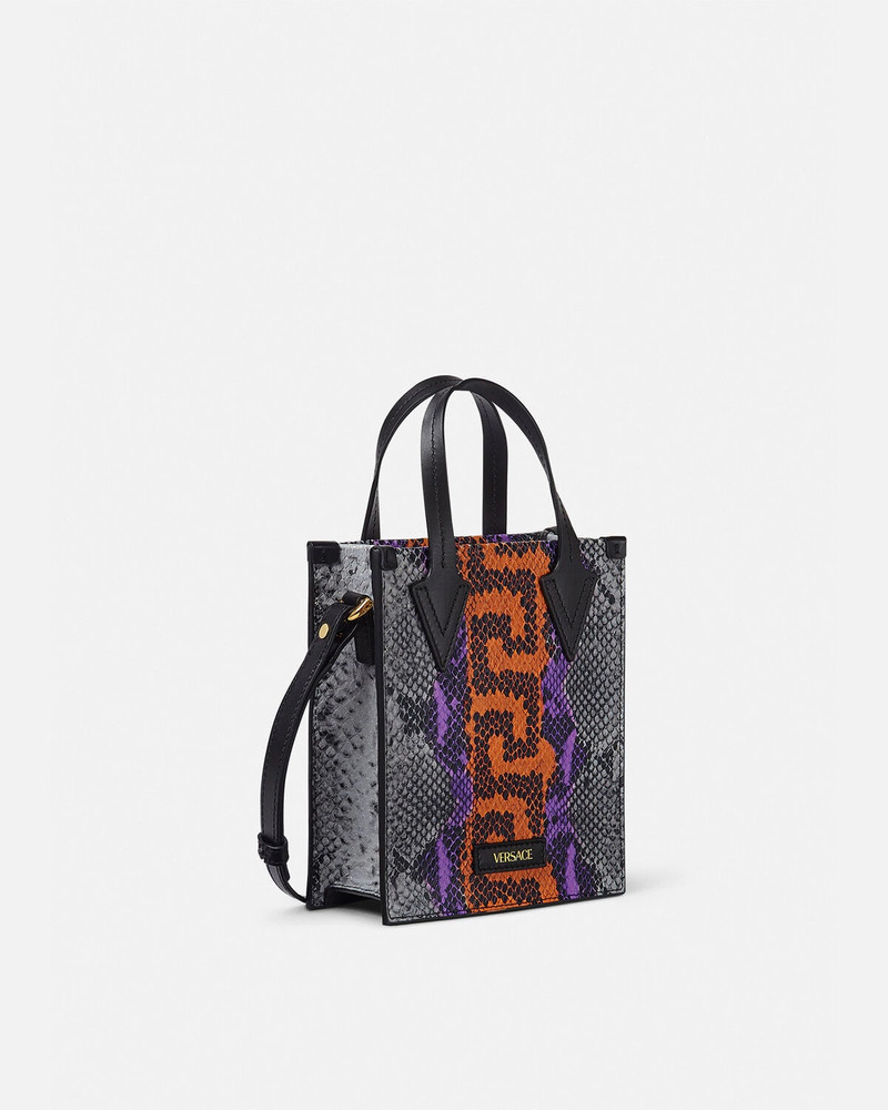 VERSACE Python Greca Print Crossbody Bag outlook