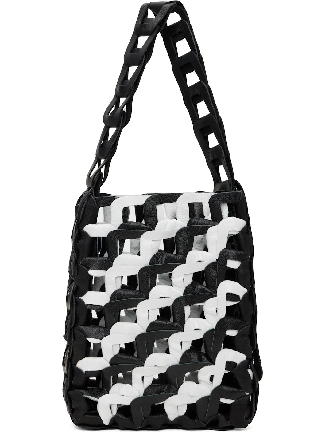 Black & White Medium Links Tote - 1