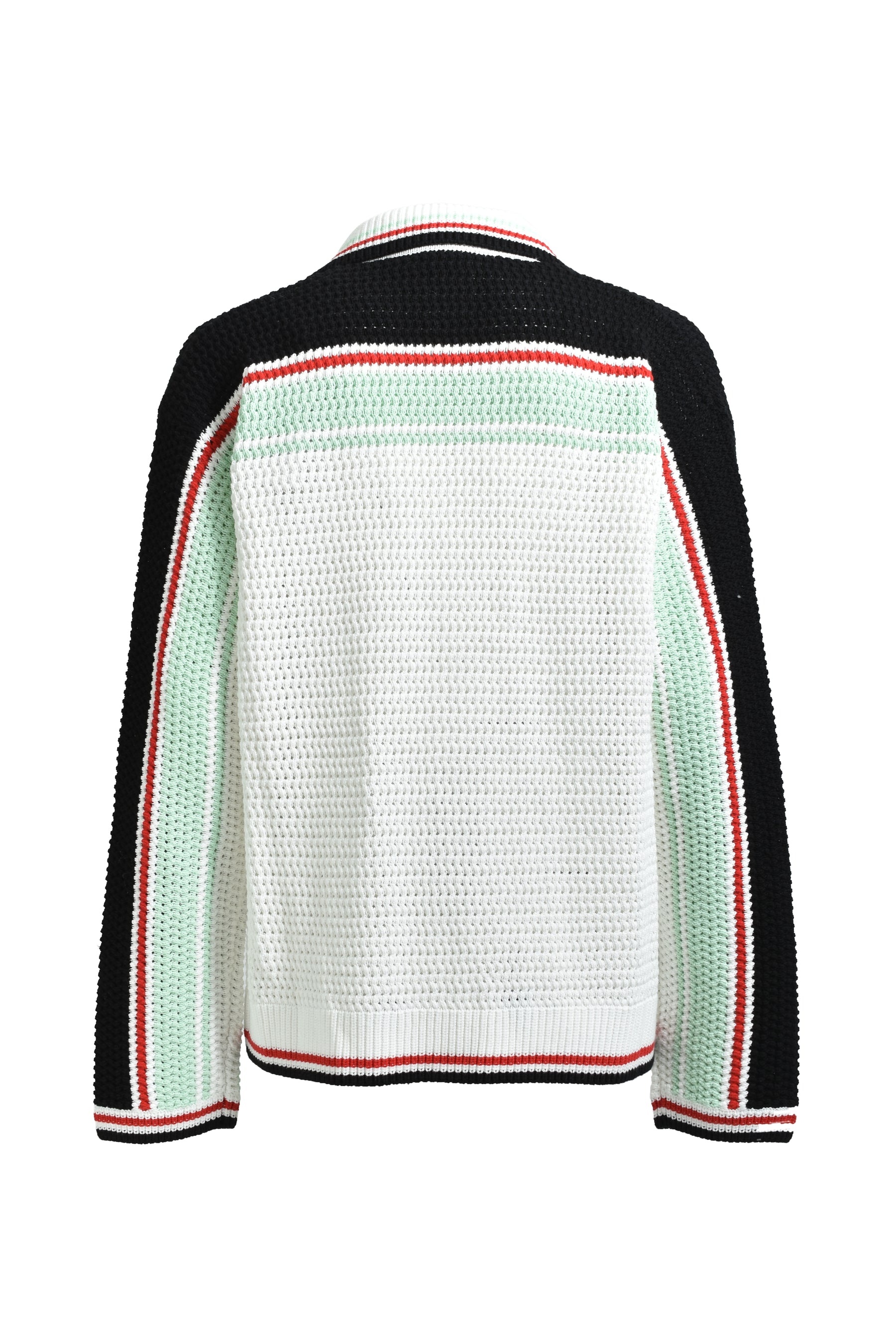 FAUX CROCHET SHIRT / BLK MULTI - 6