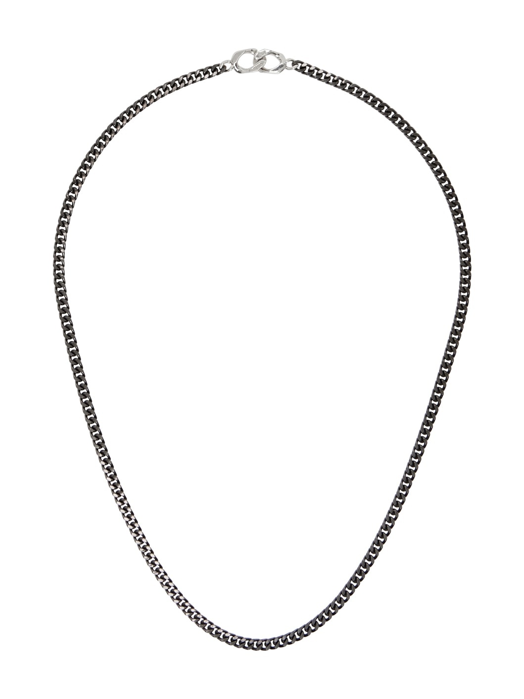Gunmetal Curb Chain Necklace - 1