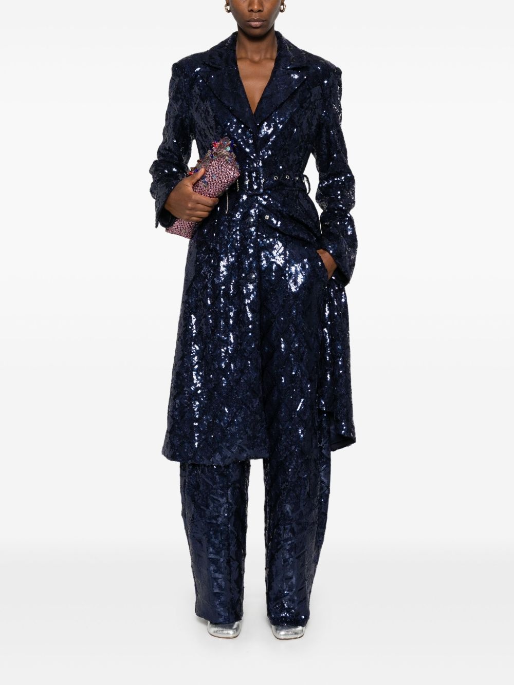 sequinned coat - 2