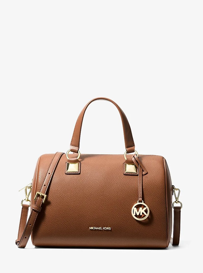 Grayson Medium Pebbled Leather Duffel Bag - 1