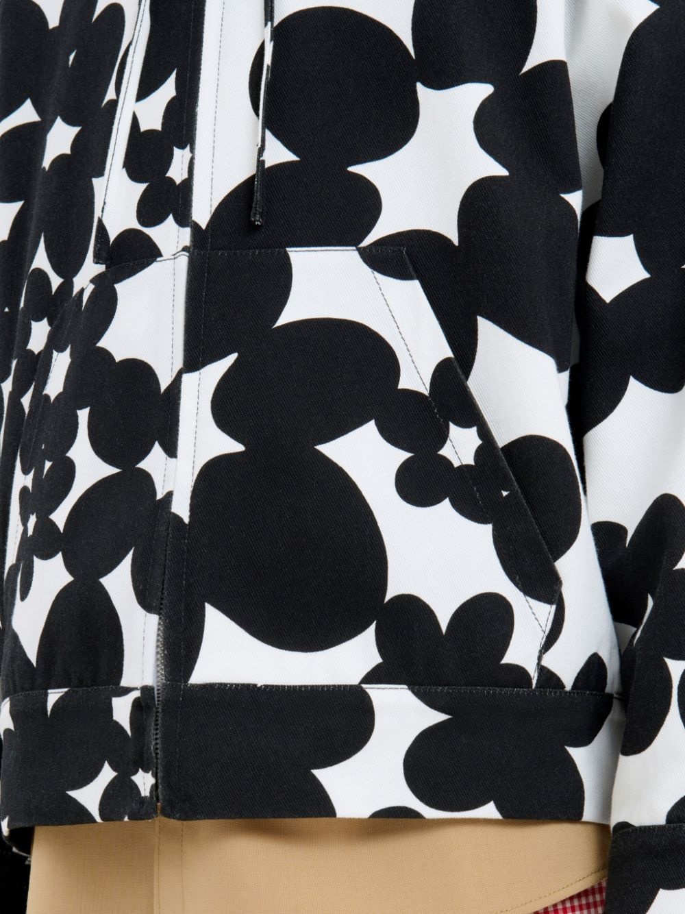 floral-print cotton hoodie - 6