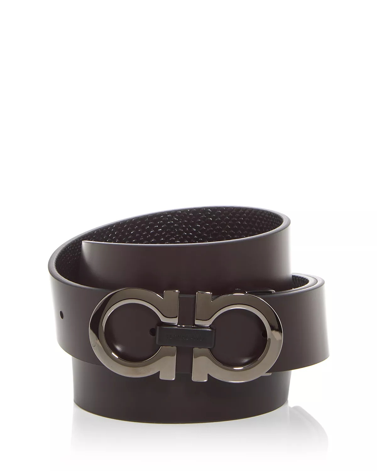Men's Double Gancini Reversible Leather Belt - 2