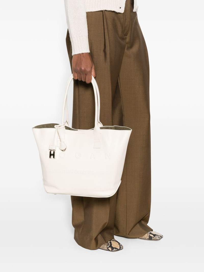 HOGAN Address embossed pendant tote bag outlook