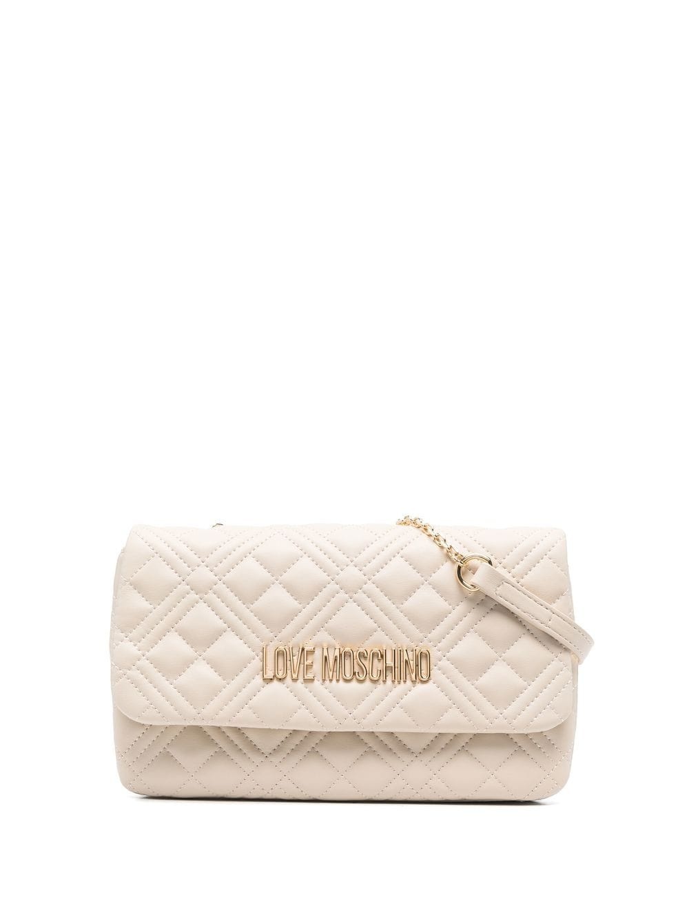 logo-plaque quilted crossbody bag - 1