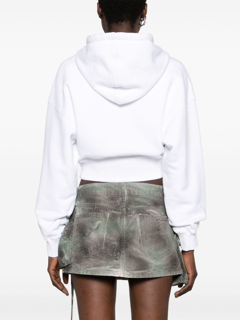 Arrows-embellished cropped hoodie - 8