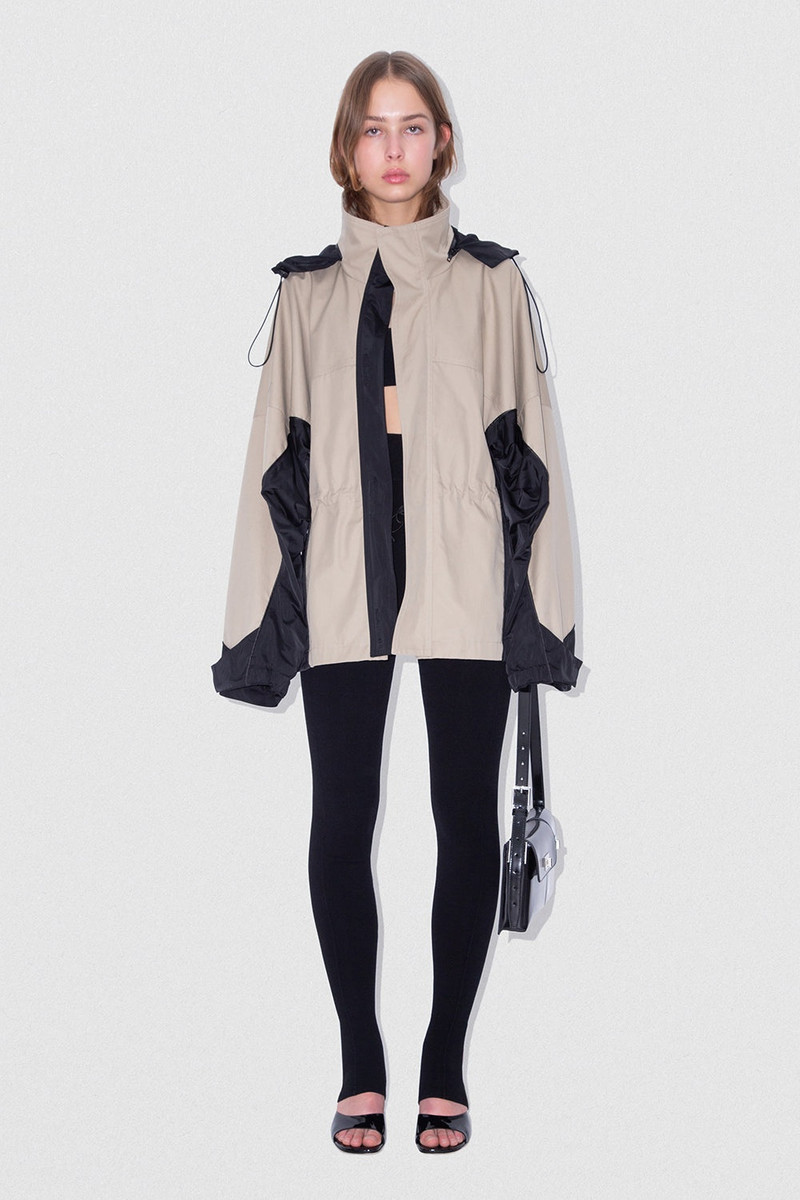 YAKA JACKET BEIGE-BLACK WR COTTON AND NYLON 3