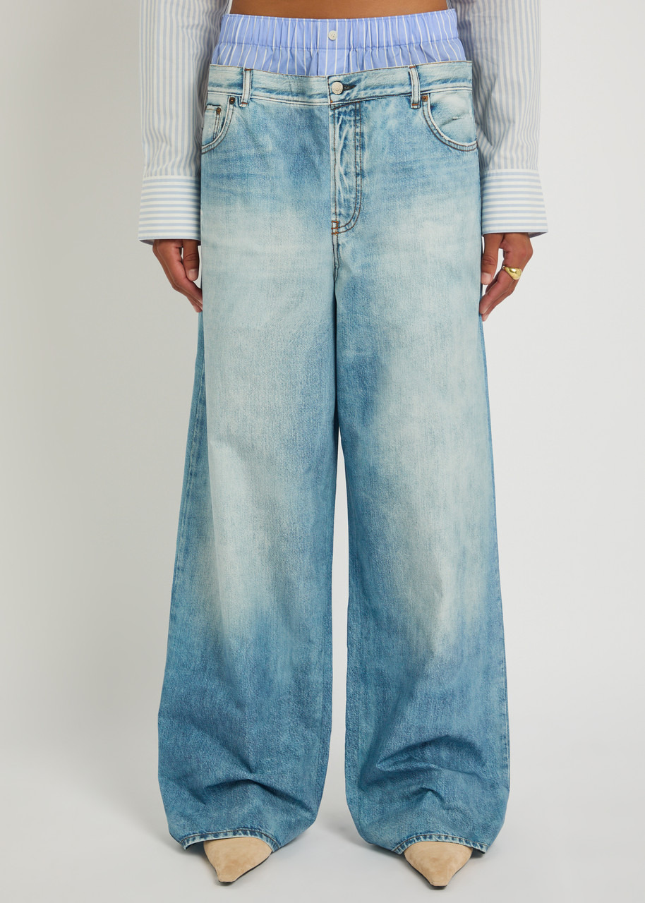 Acne Studios Jeans-effect Cotton Trousers - 2