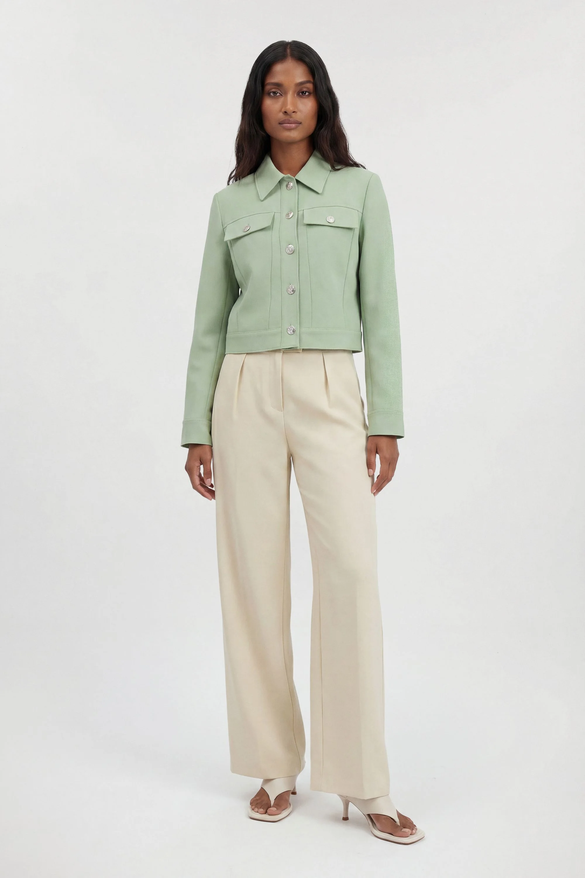 Tailored Button Detail Jacket - 1