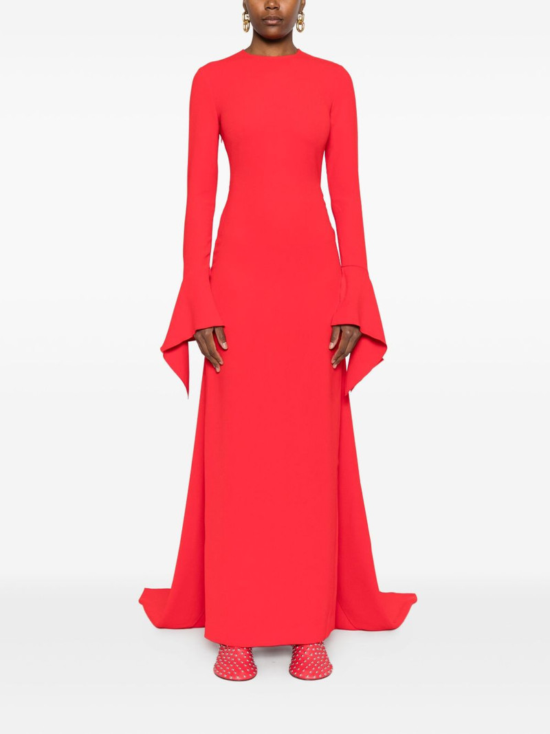 SOLACE LONDON Blake long-sleeve flared-cuff dress outlook