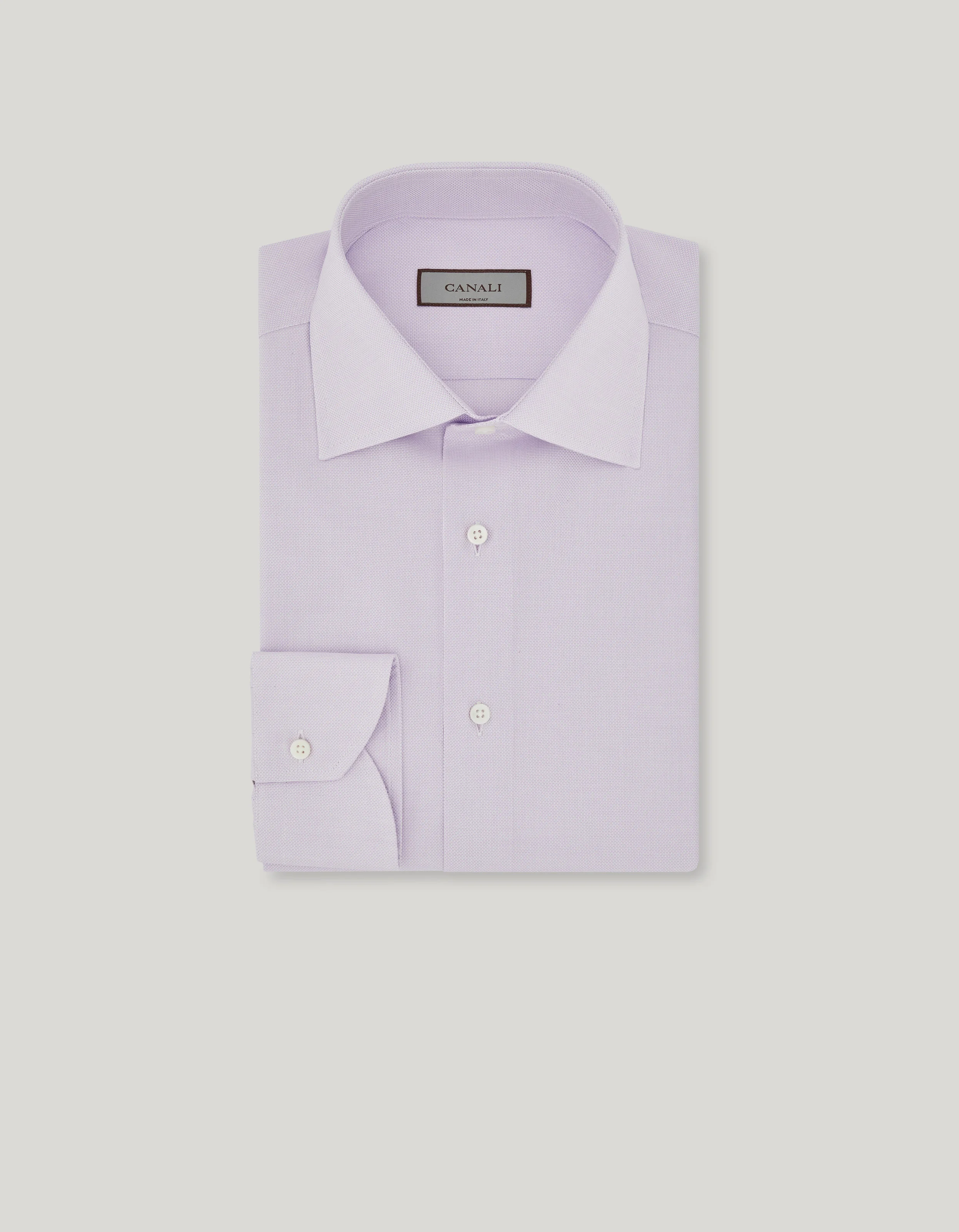 IMPECCABILE LILAC TWILL COTTON REGULAR-FIT FORMAL SHIRT - 1