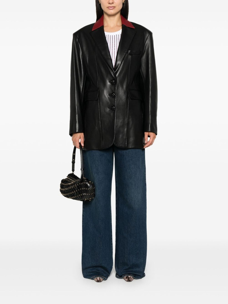 rabanne leather blazer outlook
