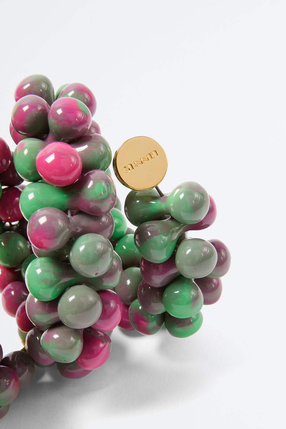 GREEN & PINK BIRILLI GOLD BRACELET - 2
