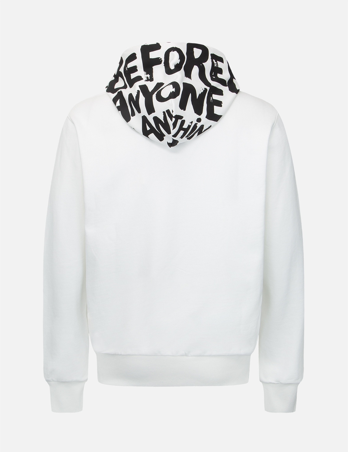 BRAND MOTTO PRINT HOODED SWEATSHIRT - 2
