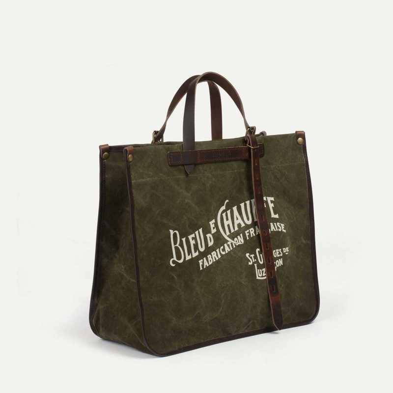 BAZAR TOTE BAG - DARK KHAKI STONEWASHED 4