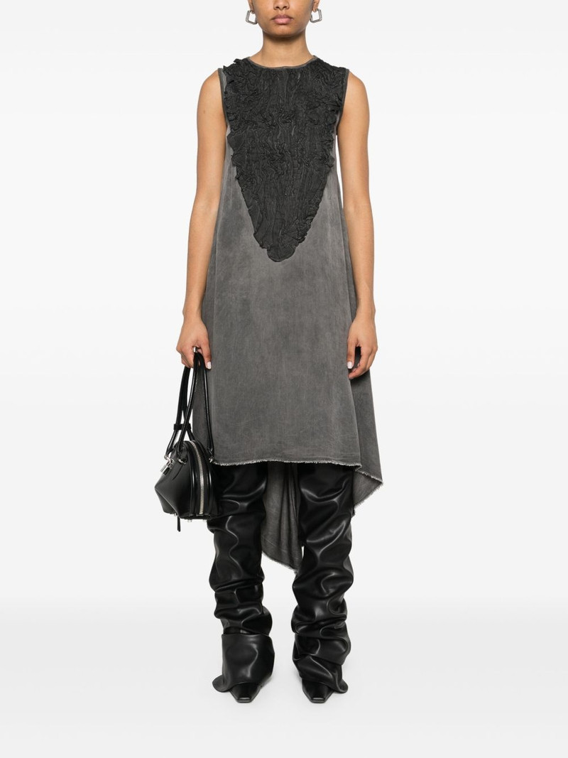 Isaac Sellam leather-trim midi dress outlook