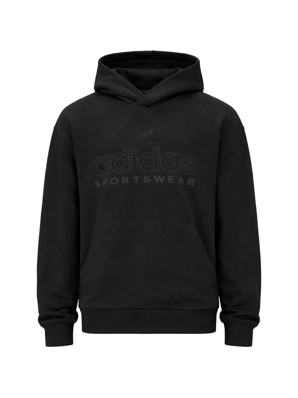 embossed-logo hoodie - 1