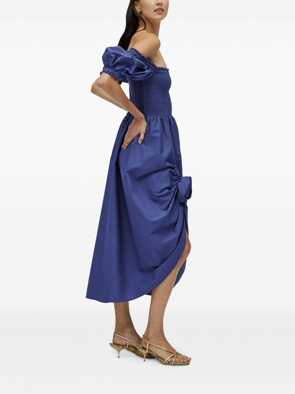 Belle off-shoulder smocked dress - 3