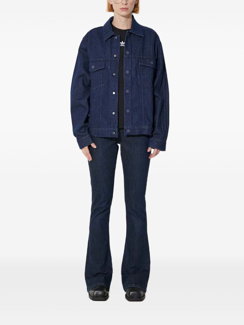 denim panelled jacket - 2