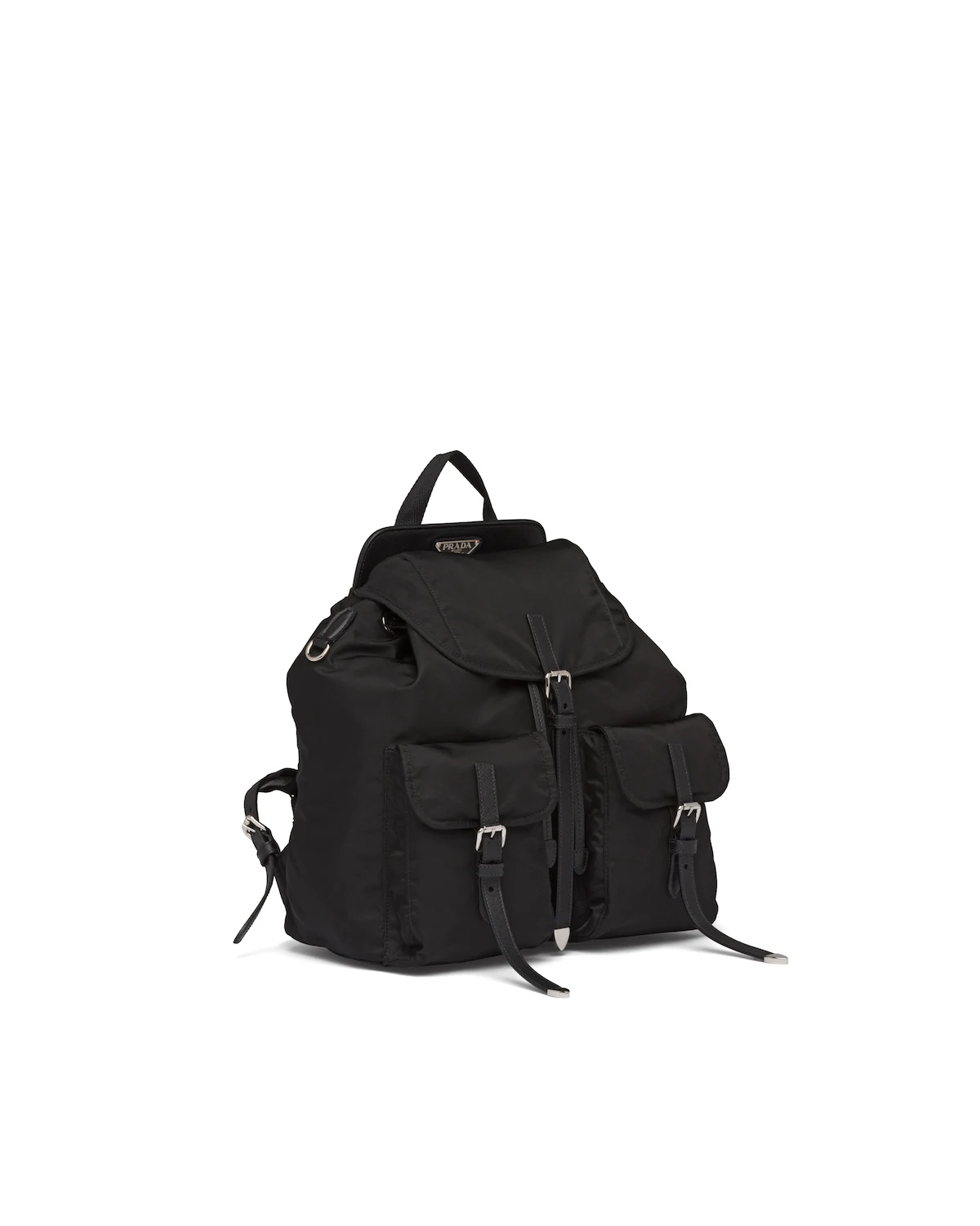 Nylon and Saffiano Leather Backpack - 3