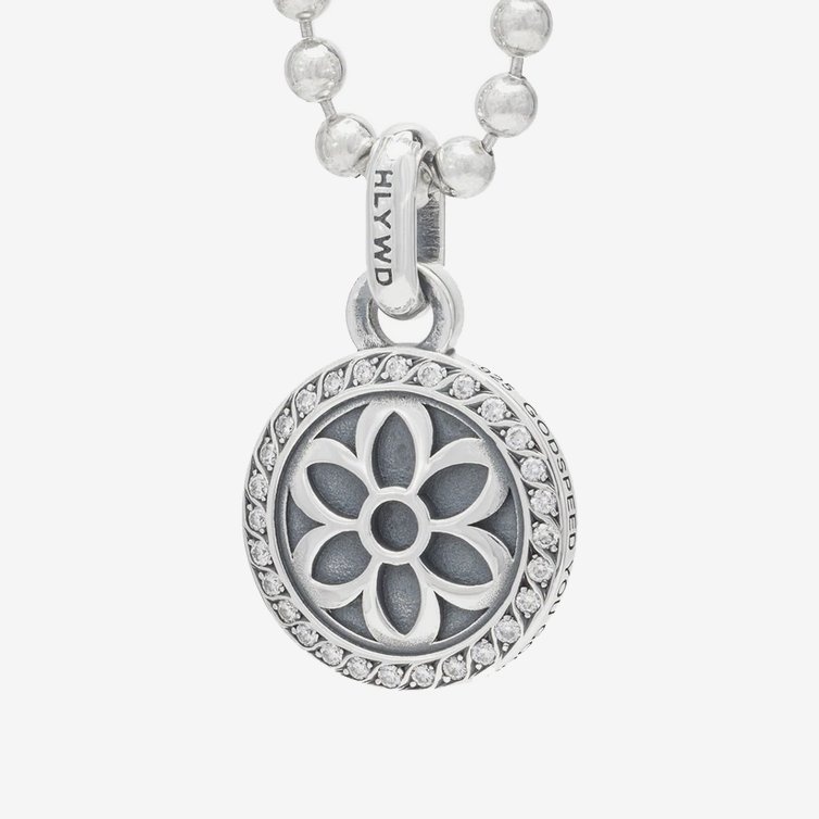 PS-STCHRIS-WHT GOOD ART HLYWD Saint Christopher Pendant - Sterling Silver with White Diamonds - 1