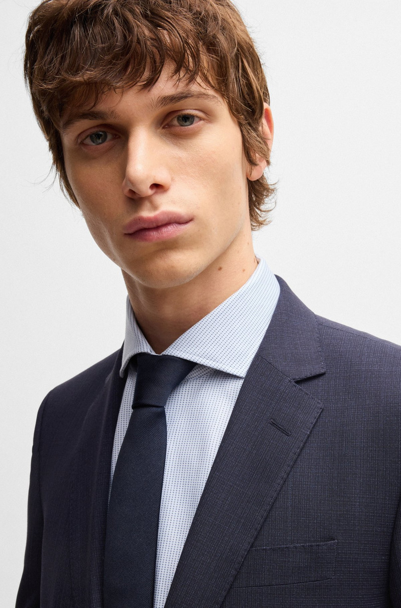 SLIM-FIT SUIT IN MICRO-PATTERNED STRETCH CLOTH 4