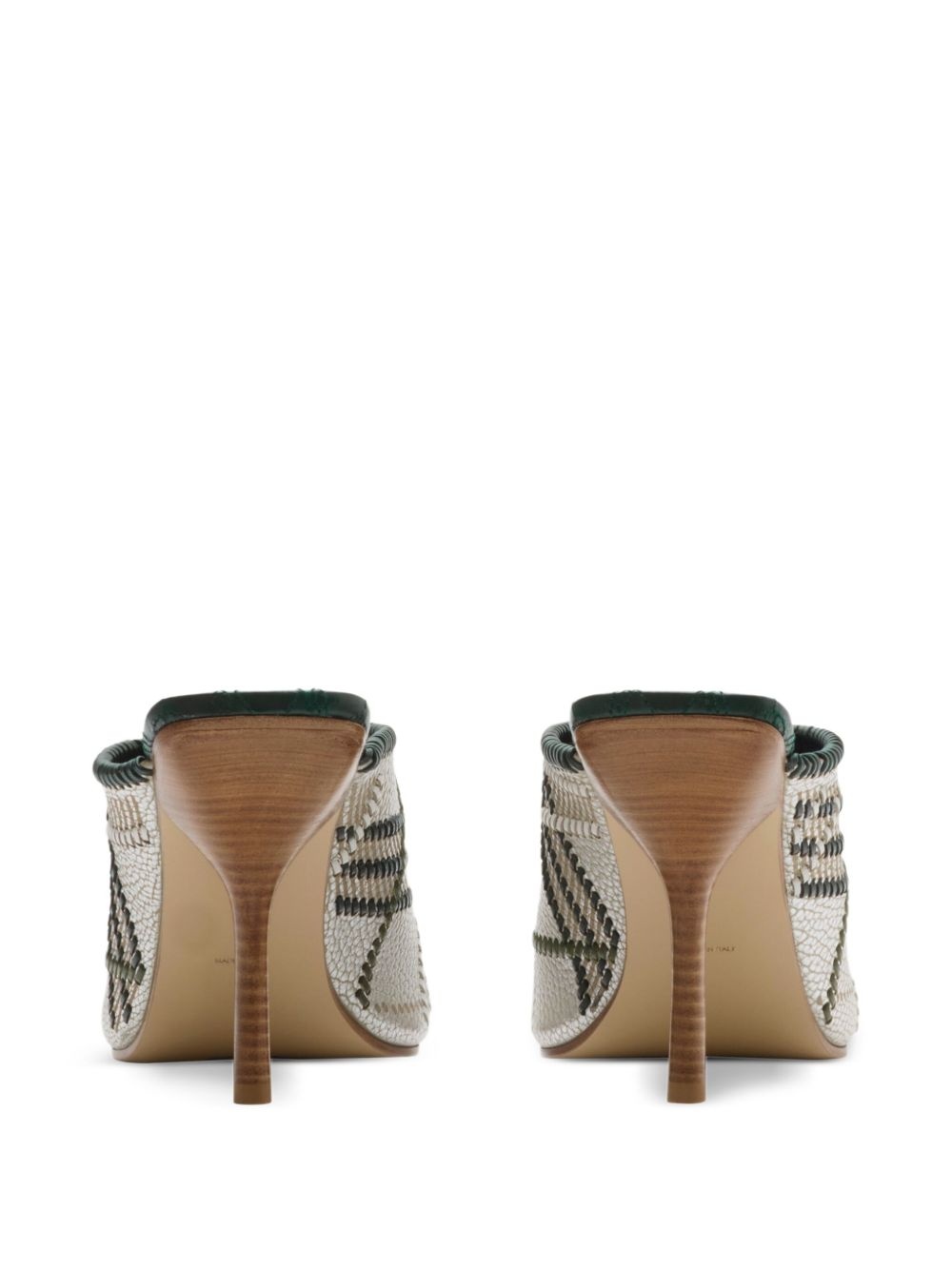 90mm checked leather mules - 3