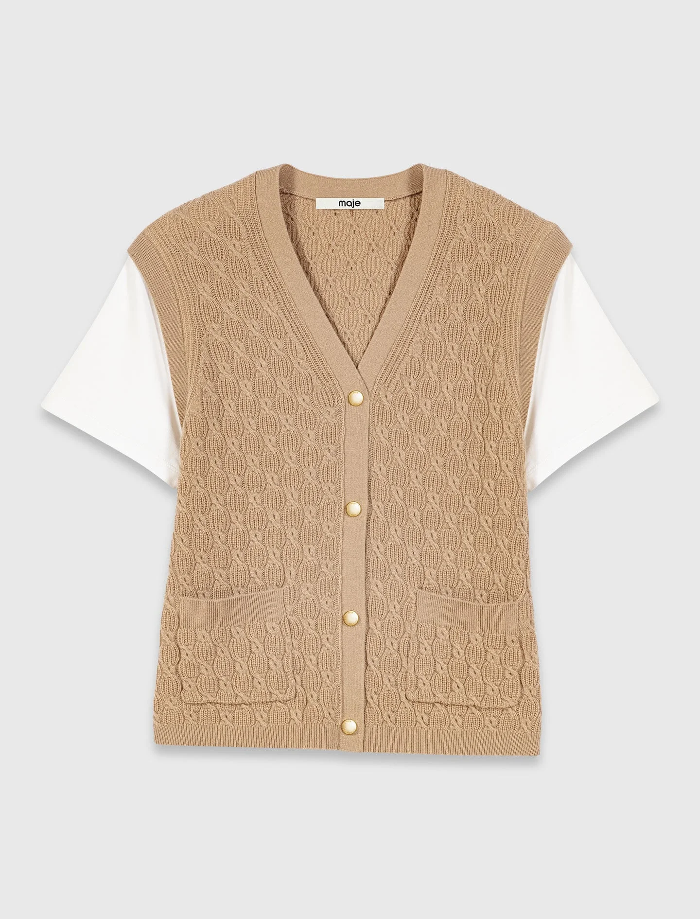 2-in-1 effect cardigan - 1