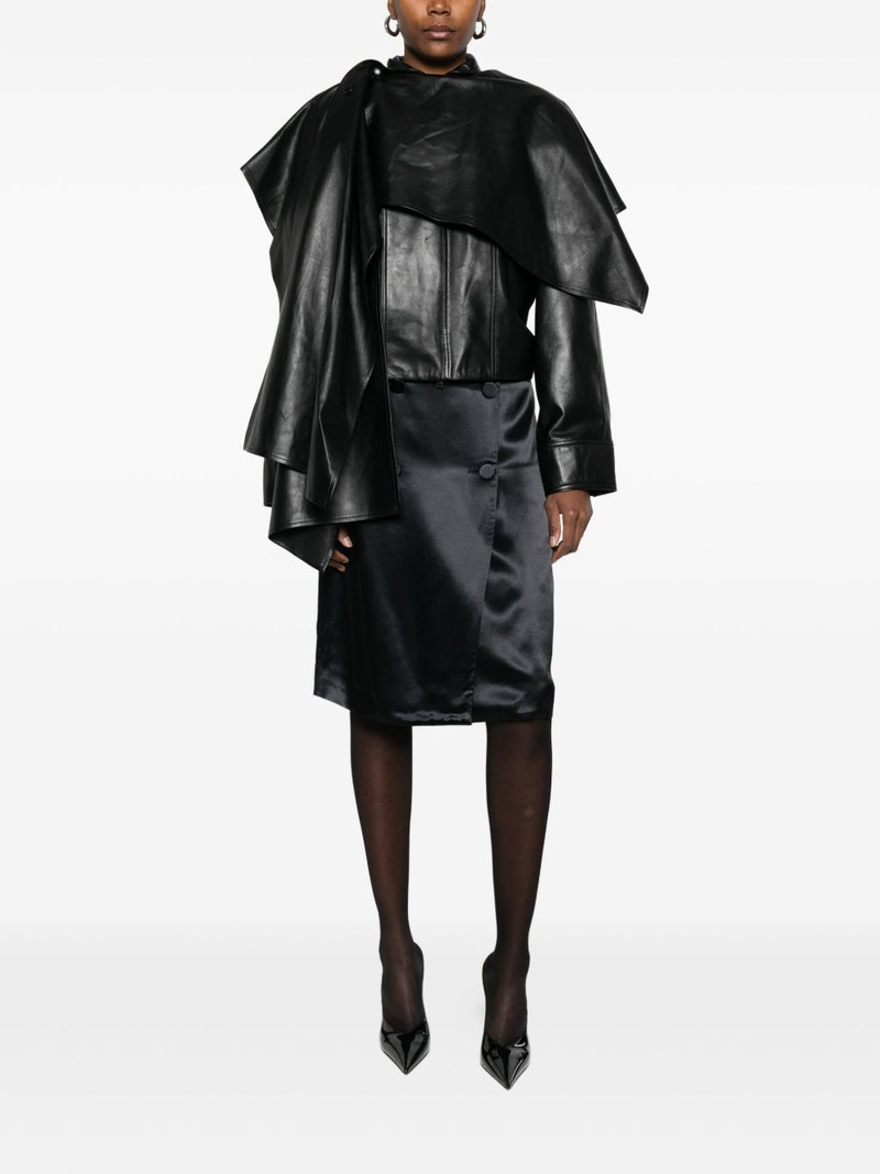 FERRAGAMO satin midi skirt outlook