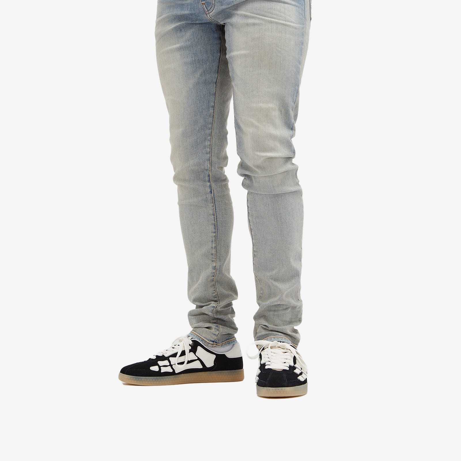 【送料関税込】AMIRI Pacific Bones Sneaker White Amiri Pacific Bones Mixed Leather Sneakers - Bergdorf Goodman