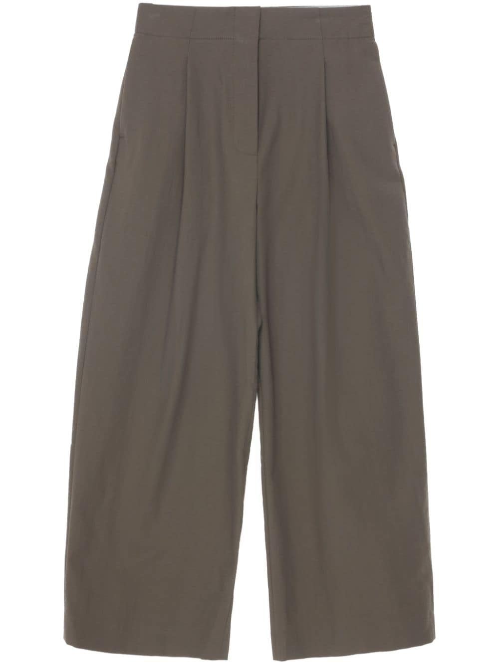 Wide leg cropped trousers - 1