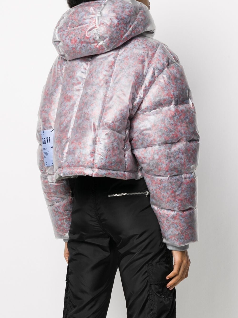 cropped transparent padded jacket - 4