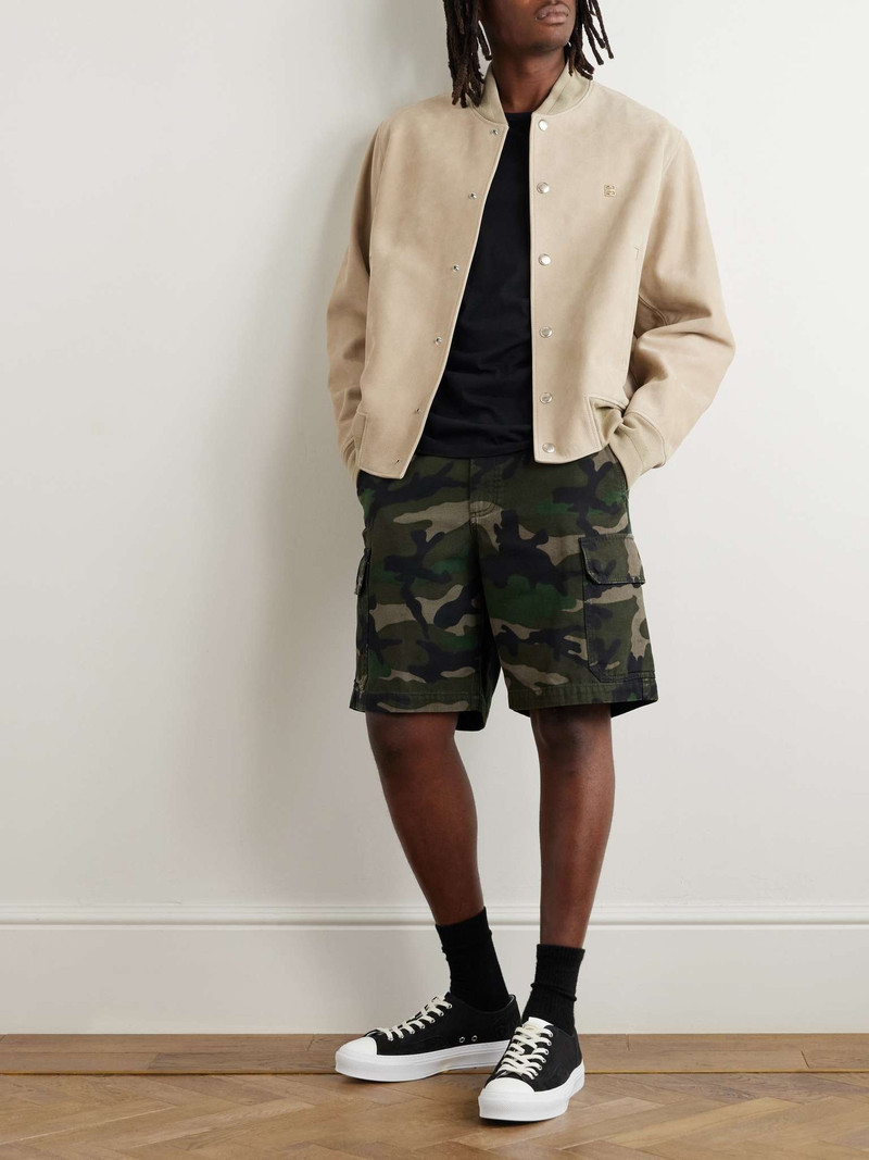 Valentino Straight-Leg Camouflage-Print Canvas Cargo Shorts outlook