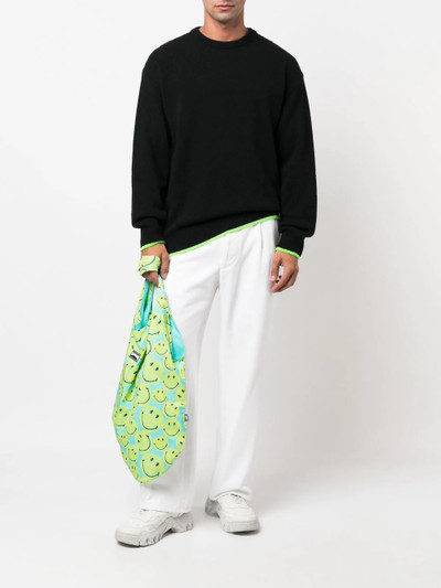 MSGM contrast trim wool-cashmere jumper outlook