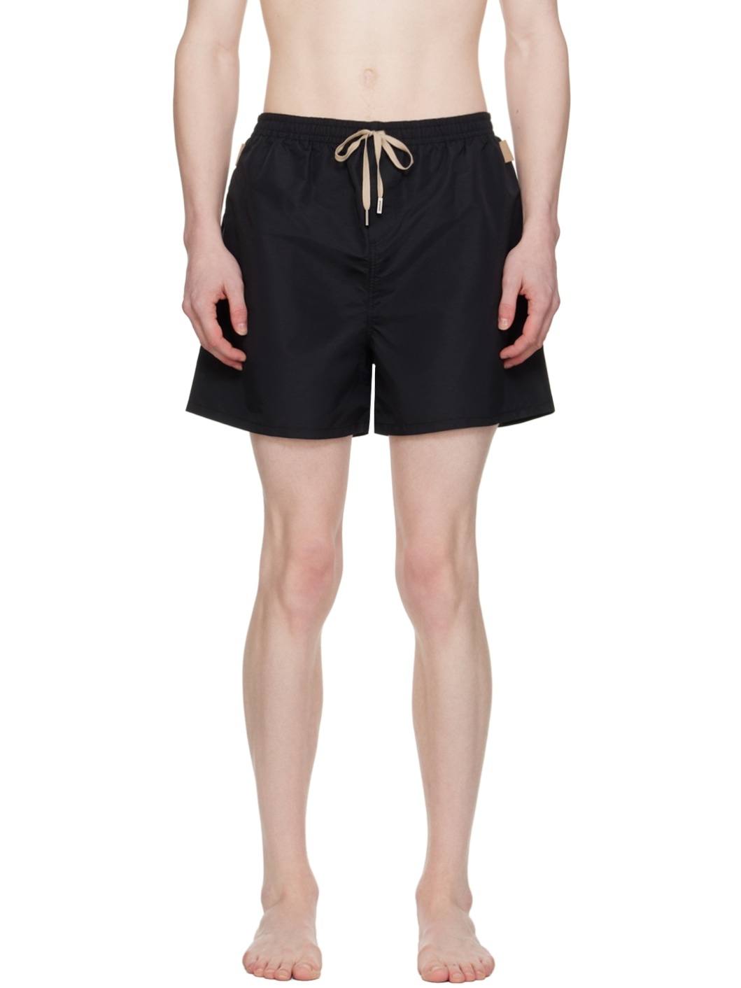 Black Le Raphia 'Le maillot Praia' Swim Shorts - 1