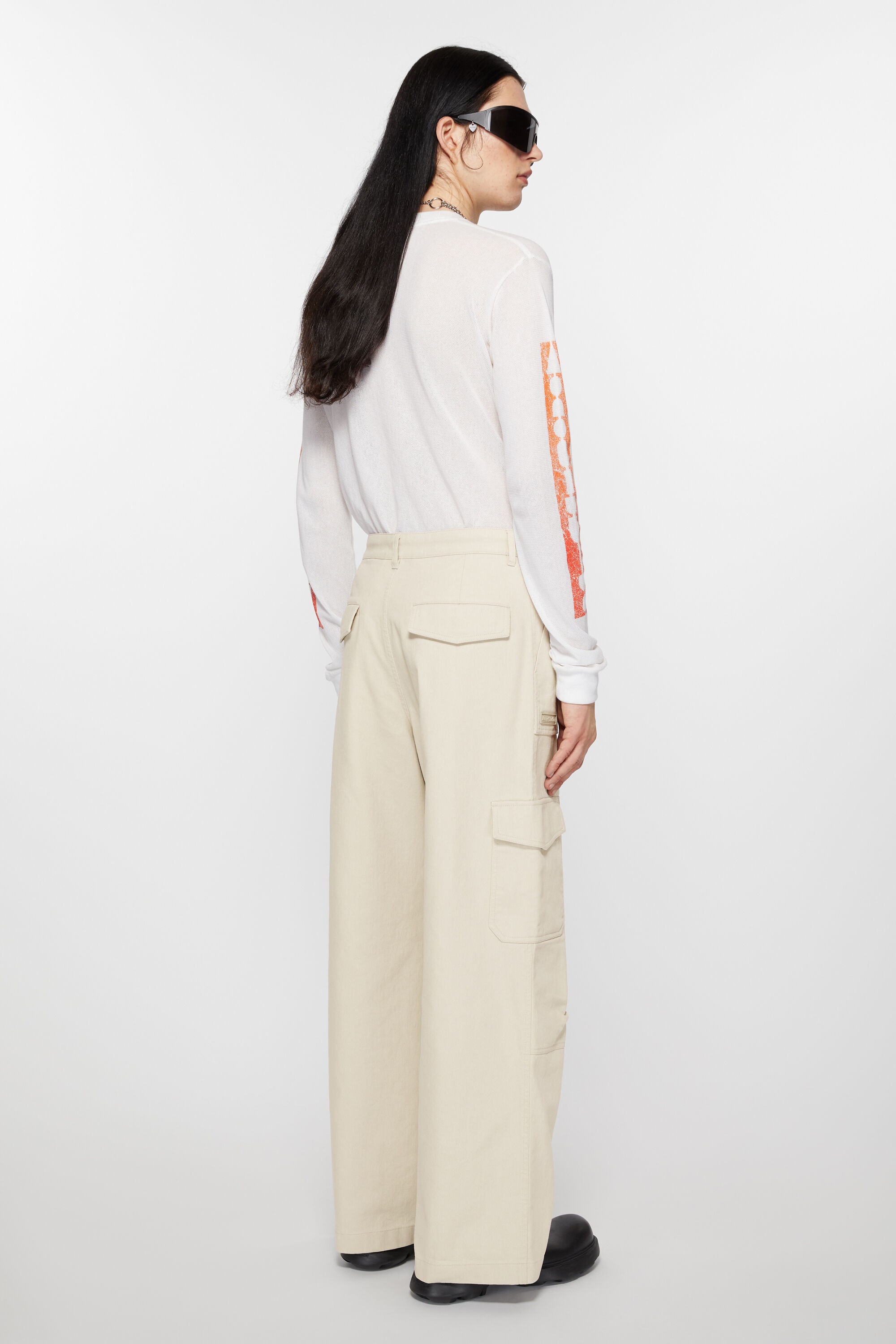 Twill trousers - Ivory white - 4