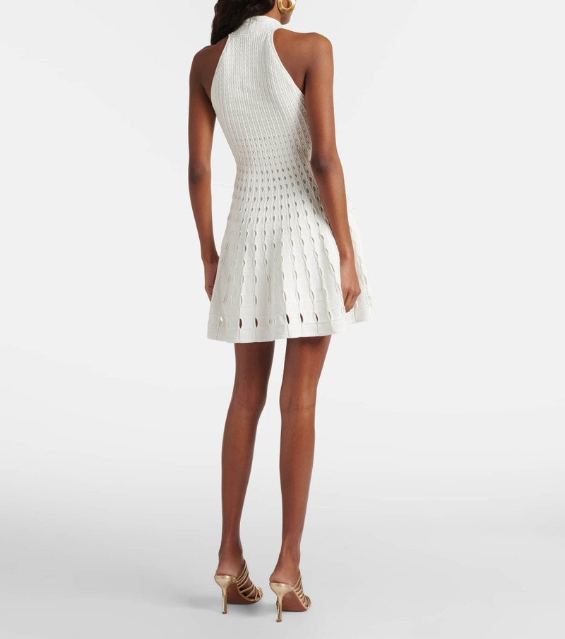 eyelet-knit mini dress 3