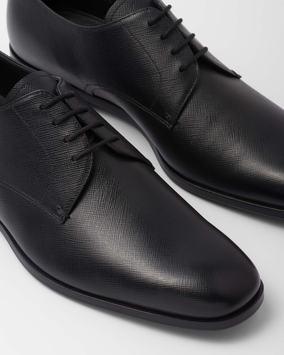 Saffiano leather derby shoes - 6