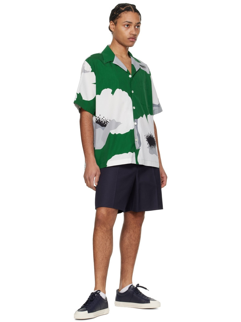 Valentino Navy Pleated Shorts outlook