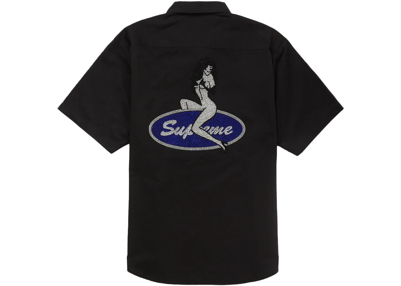 Supreme Rhinestone Pin Up S/S Work Shirt Black - 1