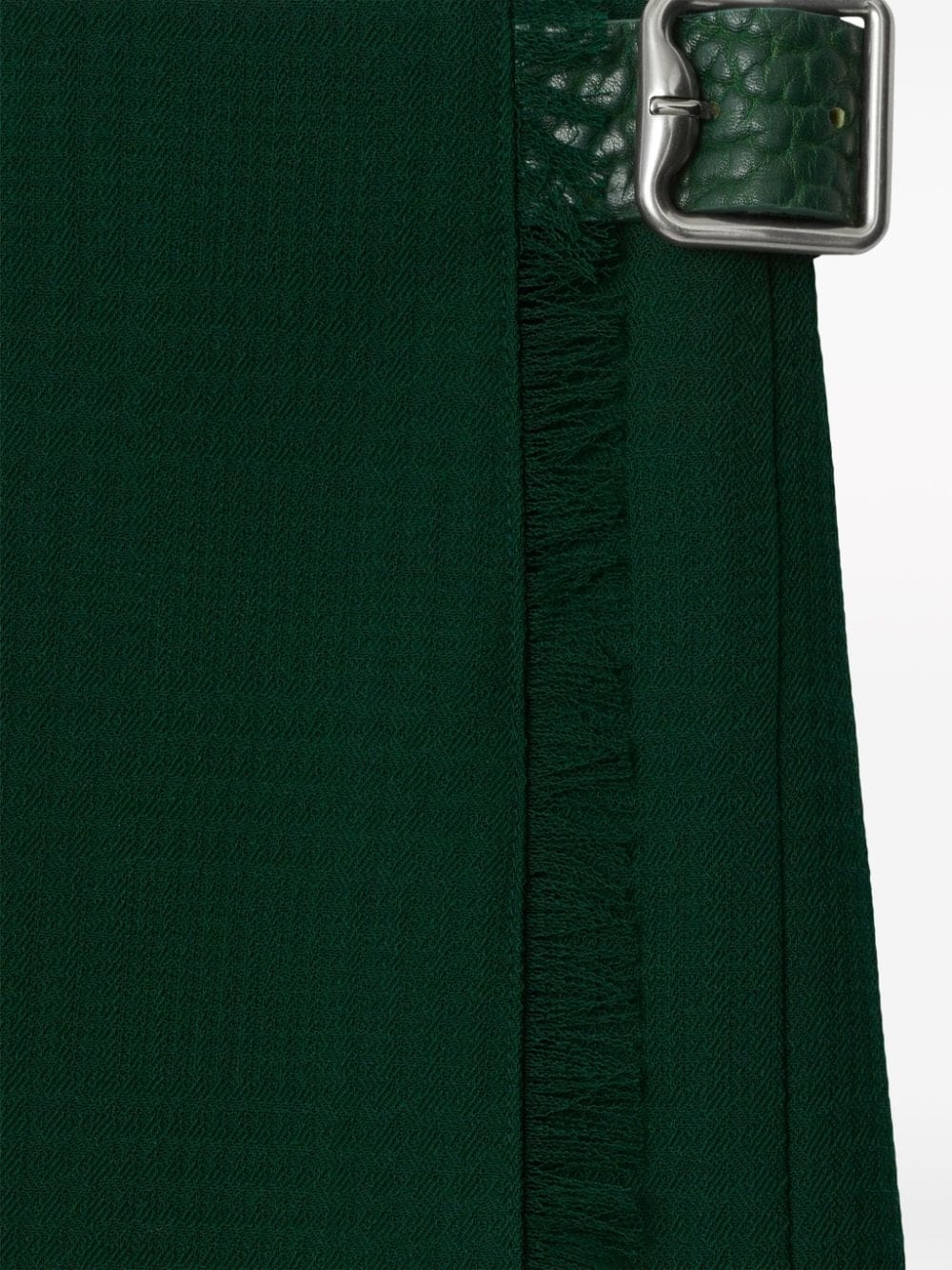 frayed-edge wool pleated skirt - 5
