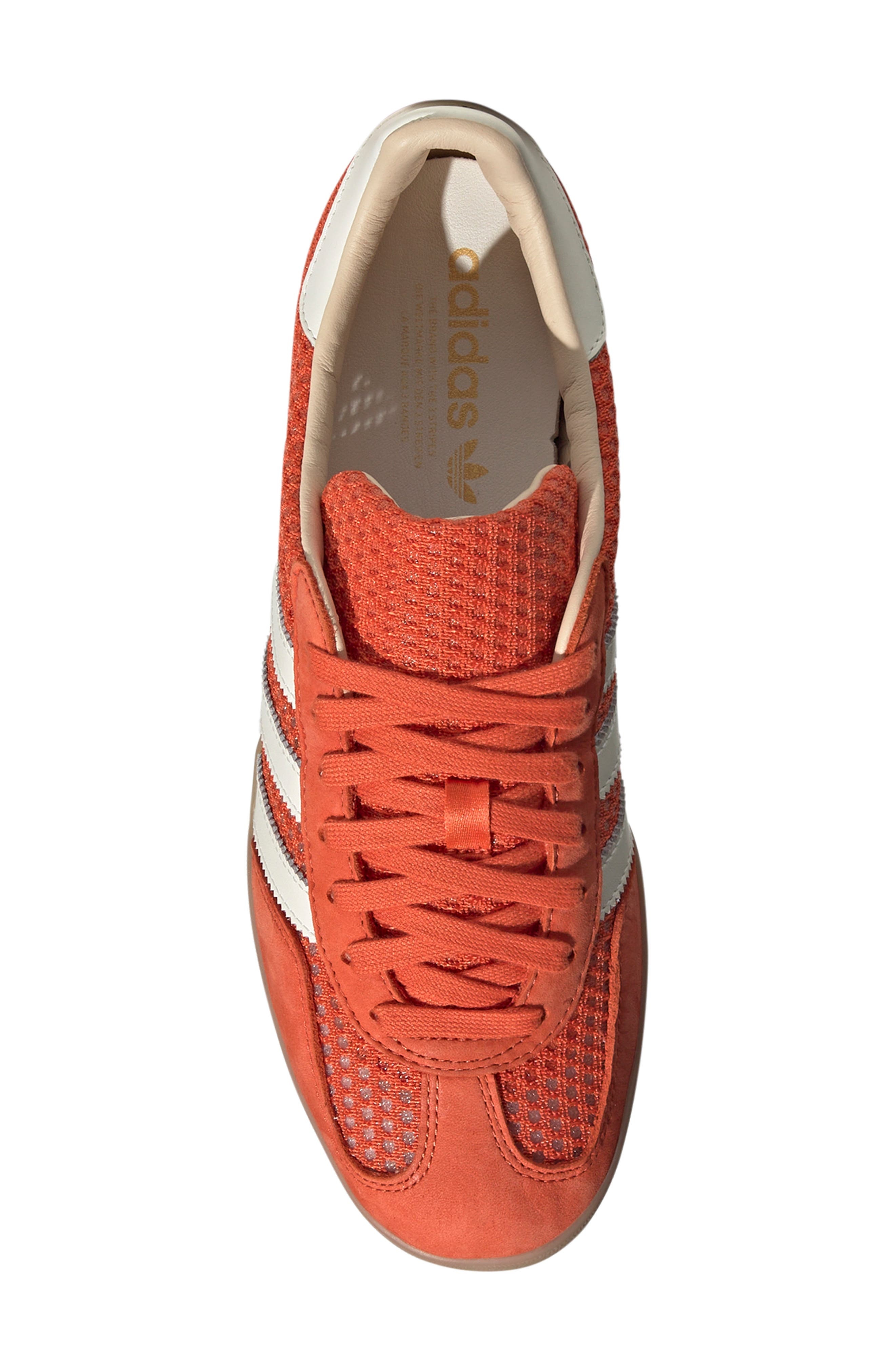 adidas Gender Inclusive Gazelle Indoor Sneaker in Glory Amber/Off White/Beige at Nordstrom - 4