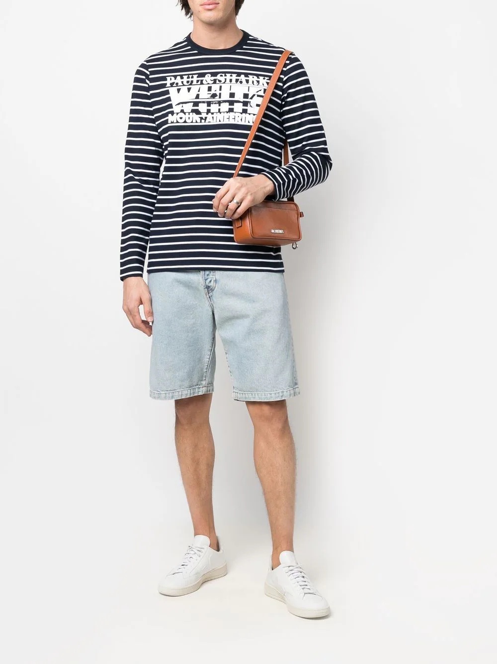 logo-print striped T-shirt - 2