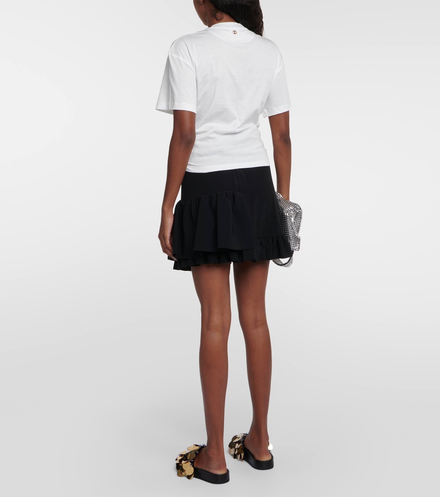 Embellished cotton jersey crop top - 3