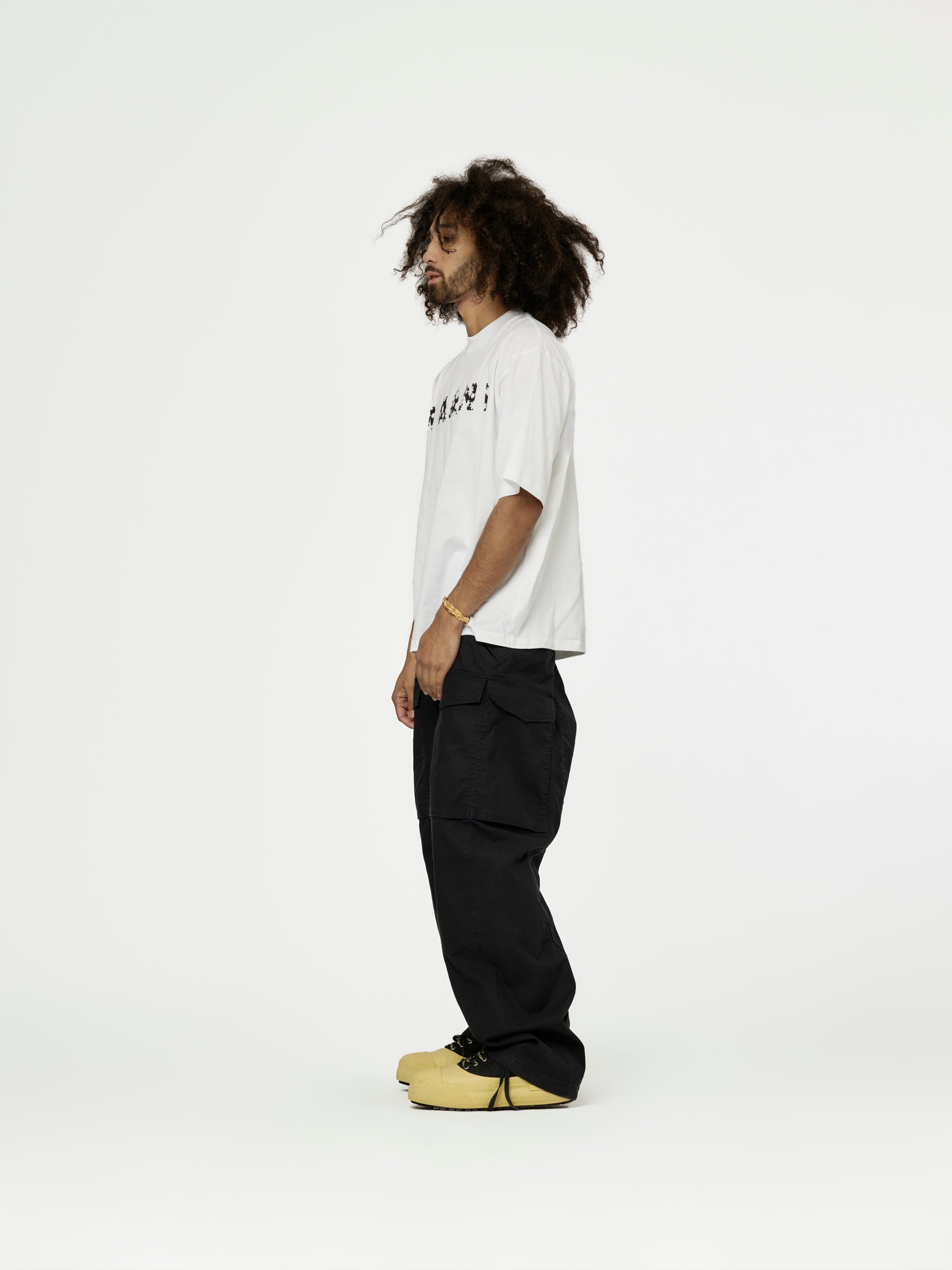 MARNI PRINTED POP FIELDS LOGO T-SHIRT (LILY WHITE) - 4
