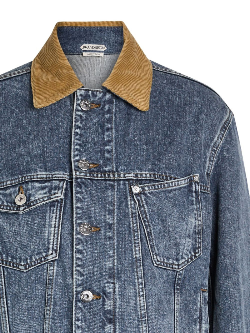 JW Anderson corduroy-collar denim jacket outlook