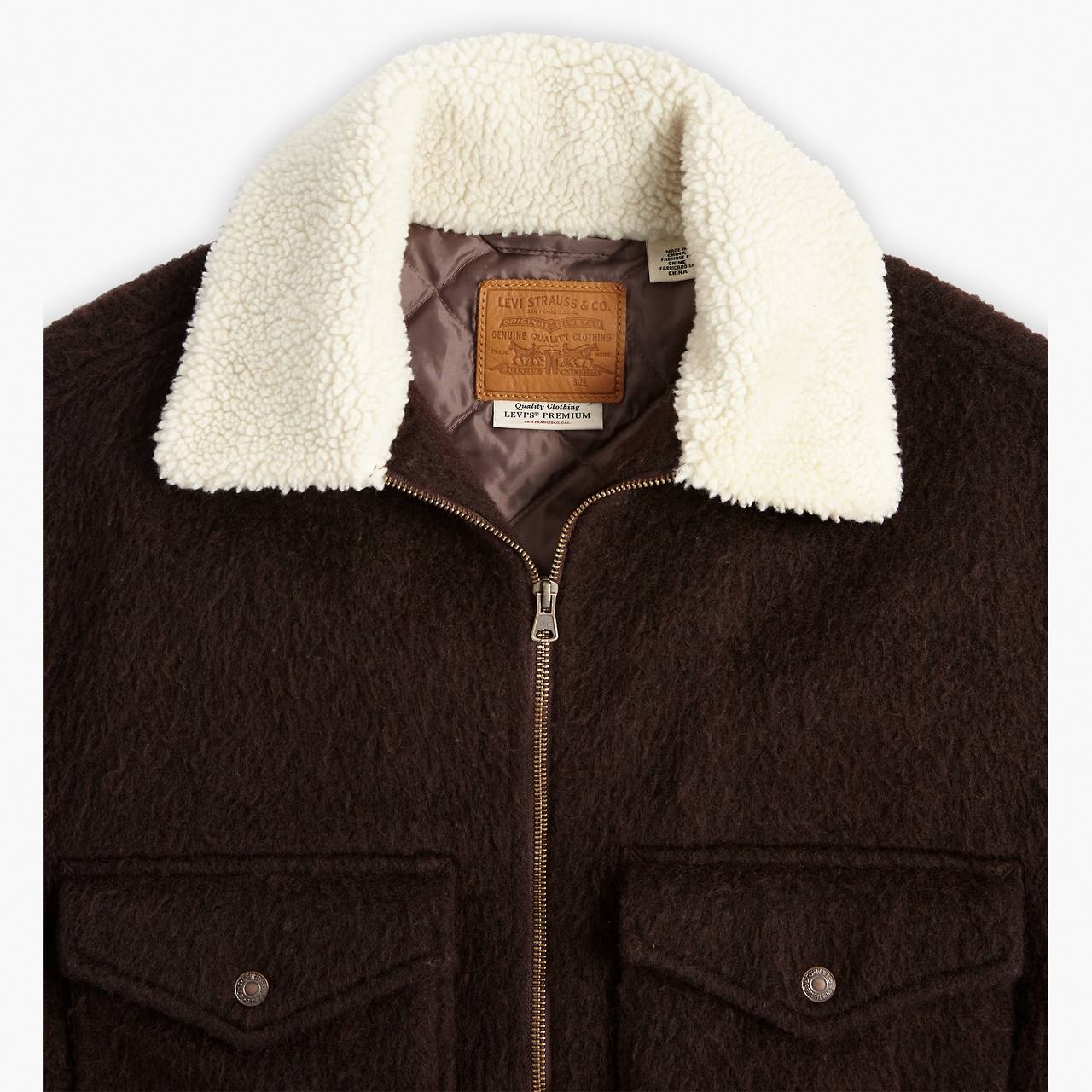 BABY BUBBLE WOOL SHERPA TRUCKER JACKET - 7