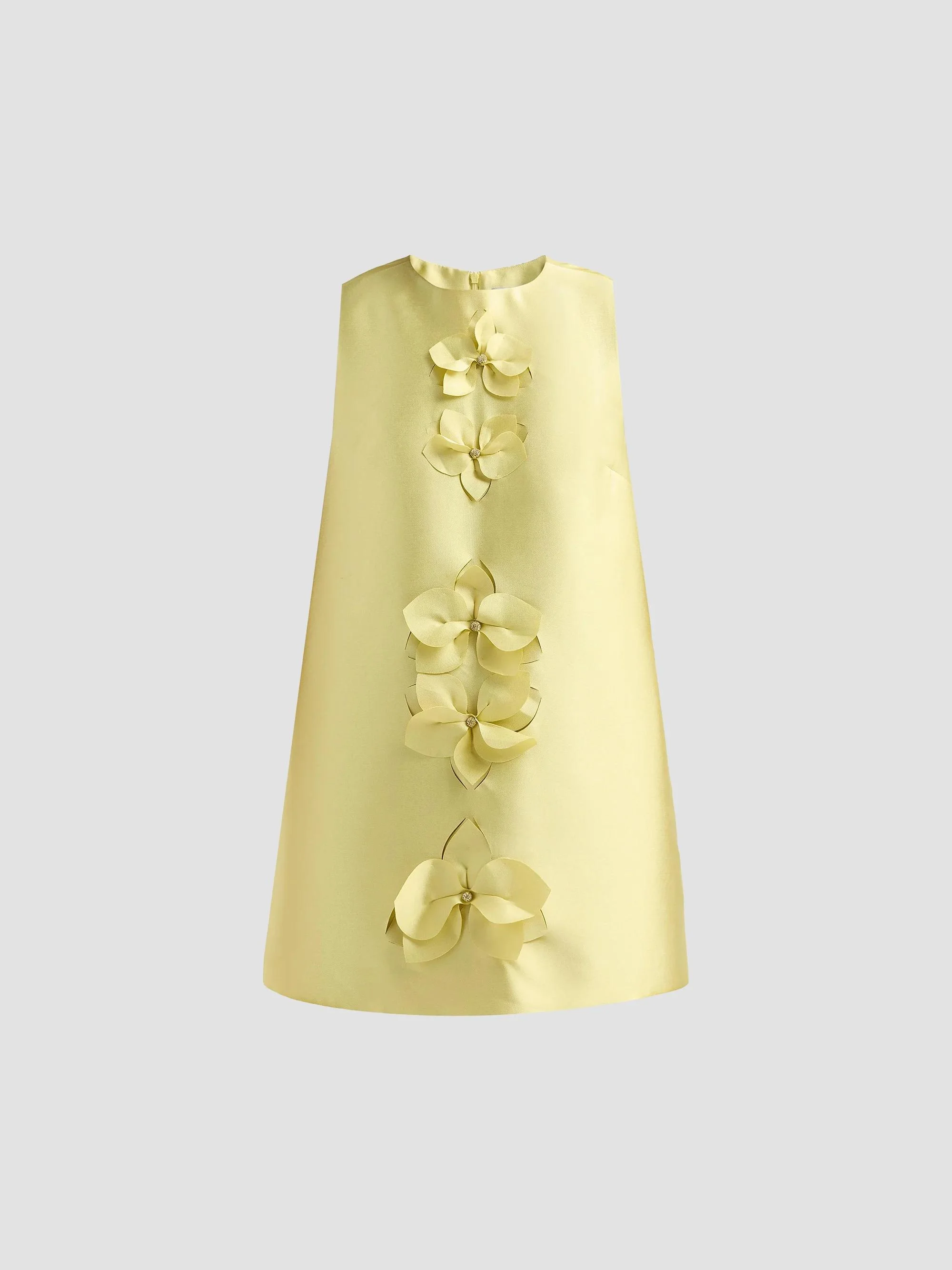 Women's Femme Fatale Medora 3D Floral Mini Dress - Limeade - 1