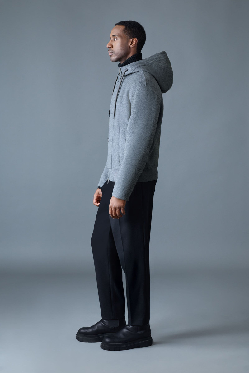 MALIK Double-Face Wool Hooded Jacket 3